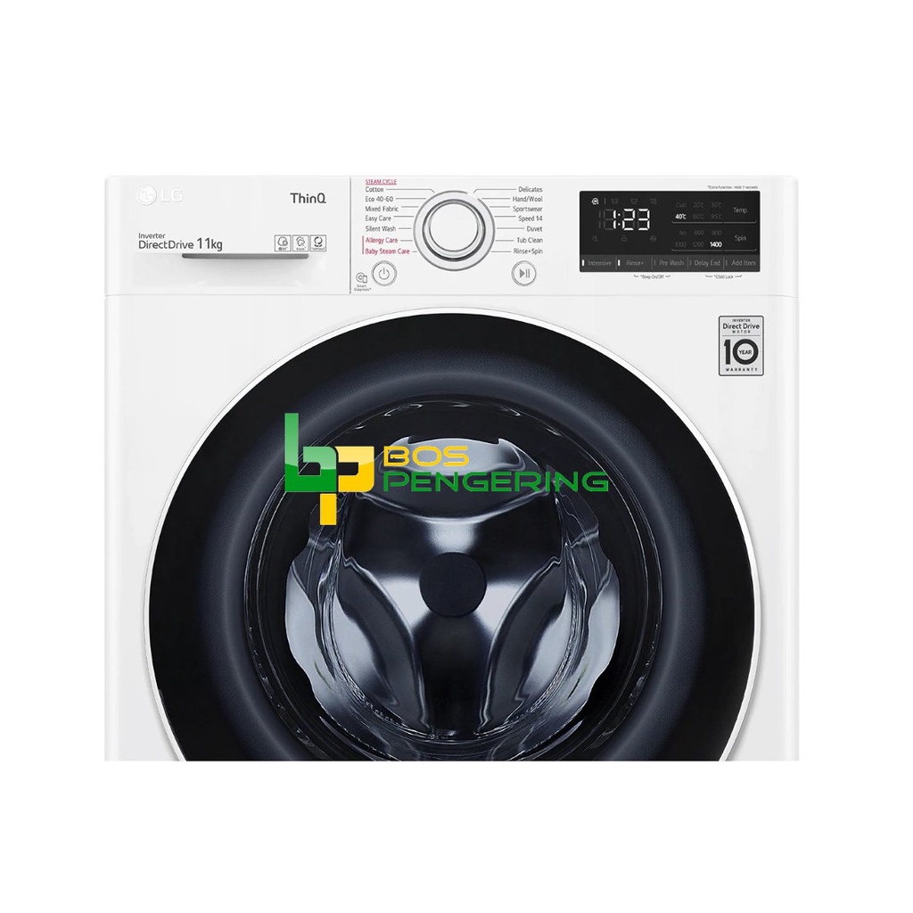 Mesin Cuci Pakaian Laundry LG 11 Kg Washer 1 Tabung FV1411S5WN