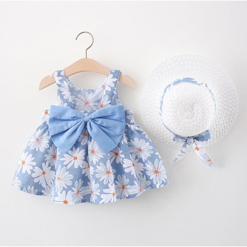 DRESS+TOPI ANAK [IMPOR] GAUN BAYI PESTA ANAK BAYI PEREMPUAN-6
