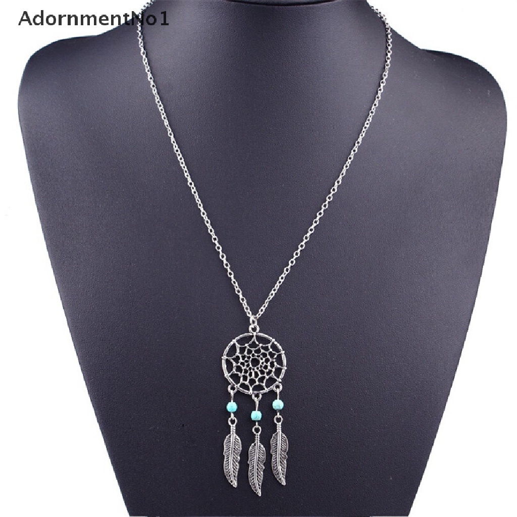 [AdornmentNo1] Ladies New Dream Catcher Feather Pendant Necklace Charm Turquoise Chain Necklace [new]