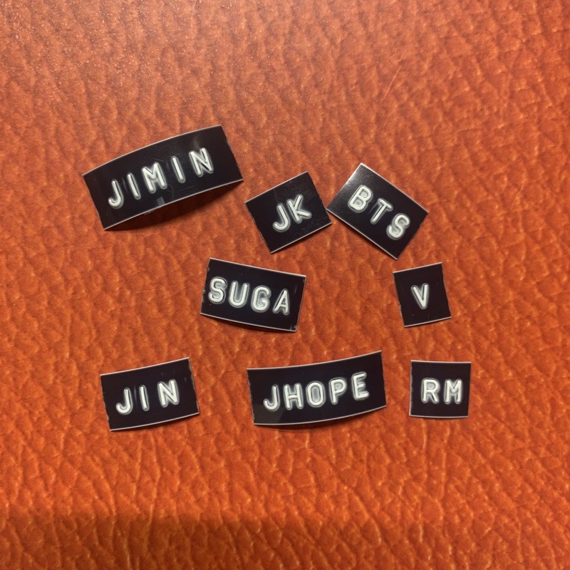 Jual KPOP BTS Label Nama Sticker Timbul / Label nama timbul custom ...