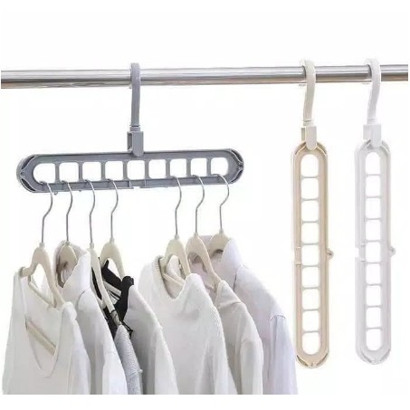 GANTUNGAN BAJU INSTAN SERBAGUNA 9 IN 1 / GANTUNGAN PAKAIAN LEMARI / MAGIC HANGER 9 IN 1