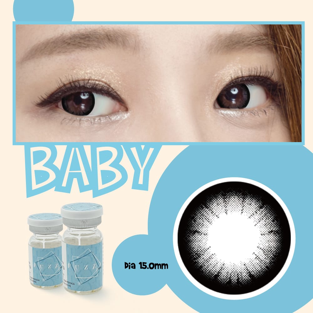 SOFTLENS BABY BY FUZZY EOS BLACK 15.0 MM NORMAL S.D -10.00