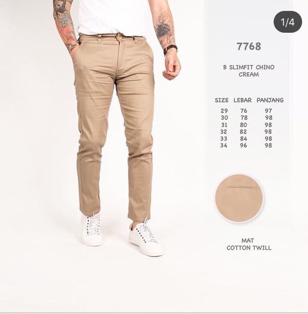 Celana Chino Panjang Pria Murah Terbaru Celana Kerja Slimfit Strech Korean Style Jumbo 33-38