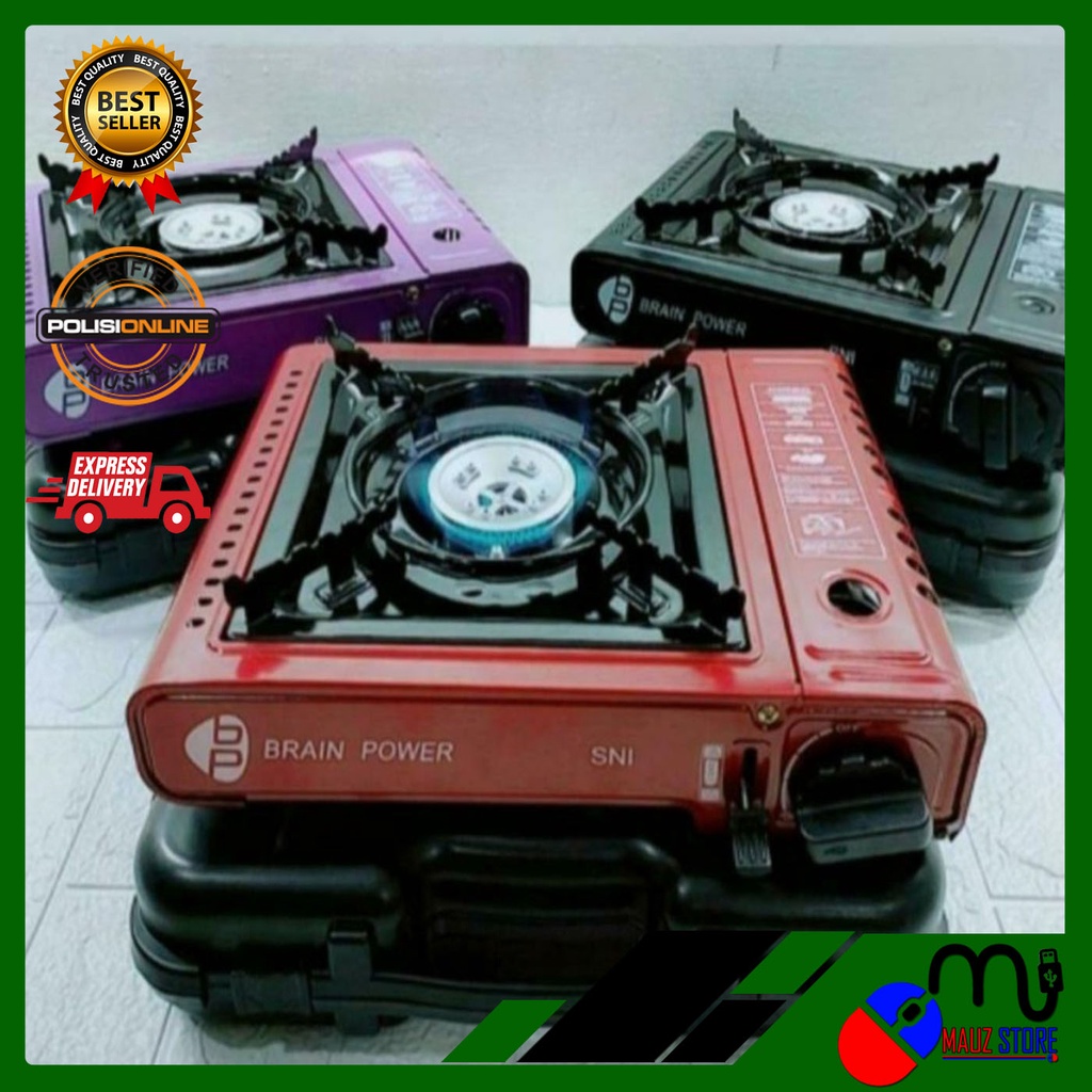 Kompor Gas Traveler Portable 2 In 1 Merk Brain Power