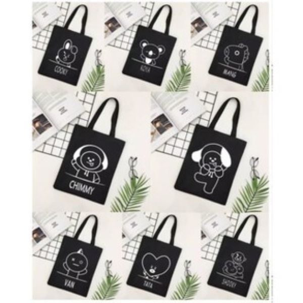 POKY - (A) TOTE BAG PAKAI PEREKAT KPOP TERMURAH TOTEBAG CANTIKTAS WANITA