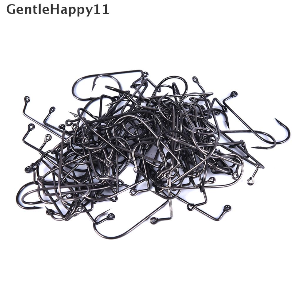 Gentlehappy 100pcs Kail Pancing Siku 90 Derajat Bahan Carbon Steel Ukuran 1# To 6#