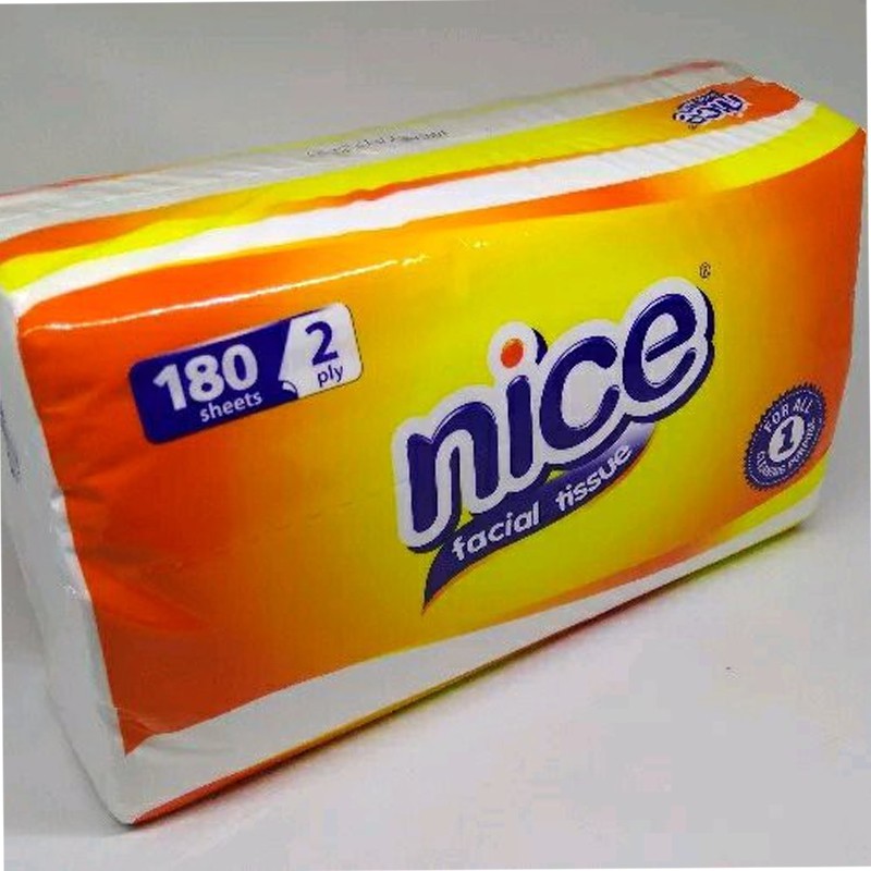 Tisu Nice - 1 Pack Nice Facial Tissue Soft Pack [180 Sheet/ 2 ply]-1
