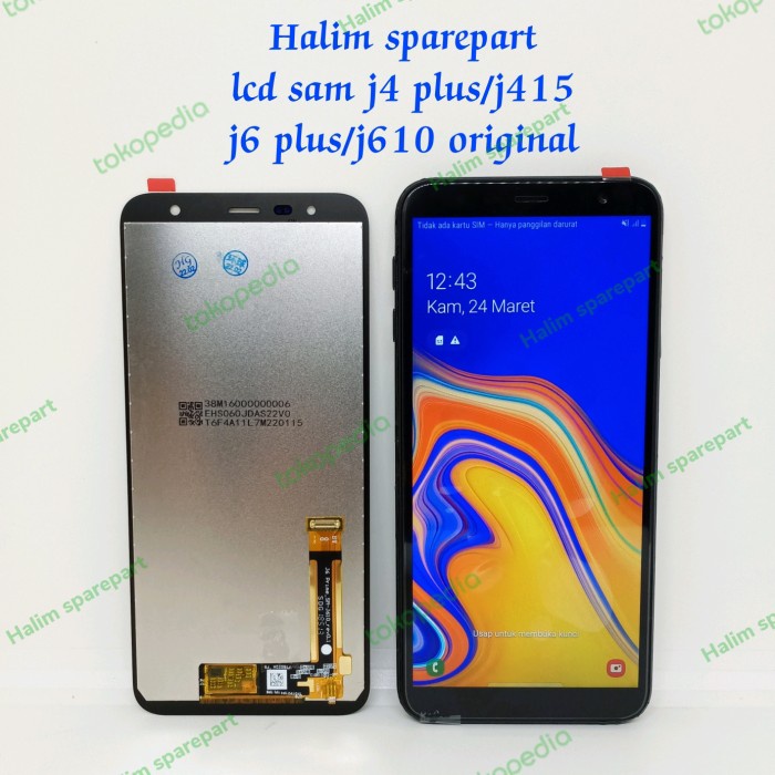 TERBARU- BISA COD LCD TOUCHSCREEN SAMSUNG GALAXY J4+ /J6 PLUS 2018 ORIGINAL - Hitam