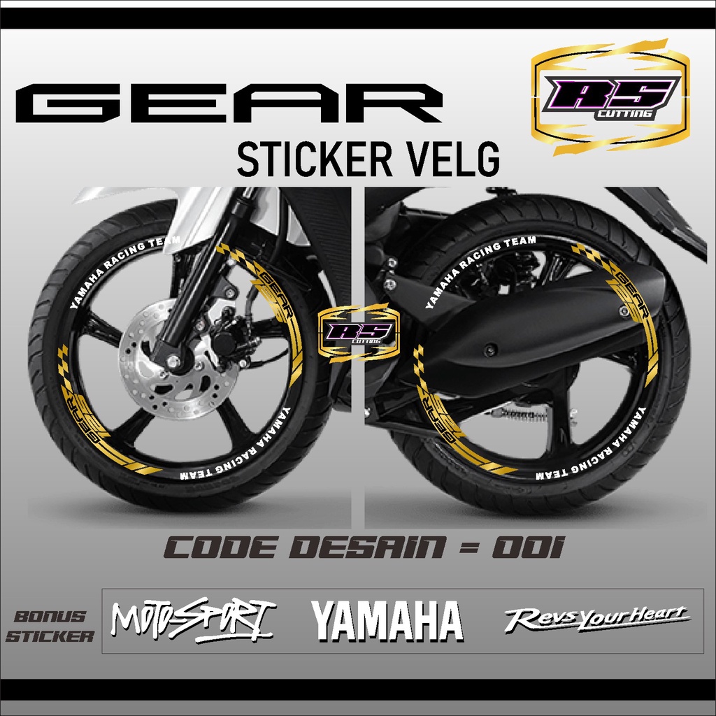 STICKER VELG YAMAHA GEAR 125 List velg Yamaha GEAR 125 - Aksesoris Motor Stiker Lis Velg Yamaha GEAR