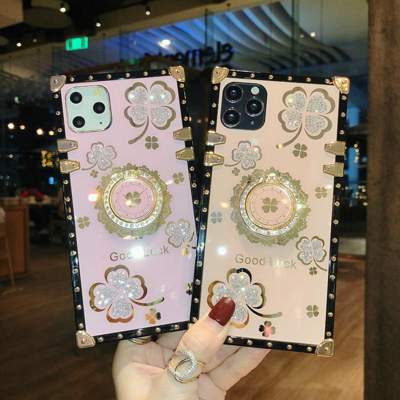 Trunk Case kotak LV clover Iphone 6 6S 6+ 6S+ 7 8 SE 7+ 8+ X Xs Xr Max 11 Pro 12,OPPO RENO 4F FH09