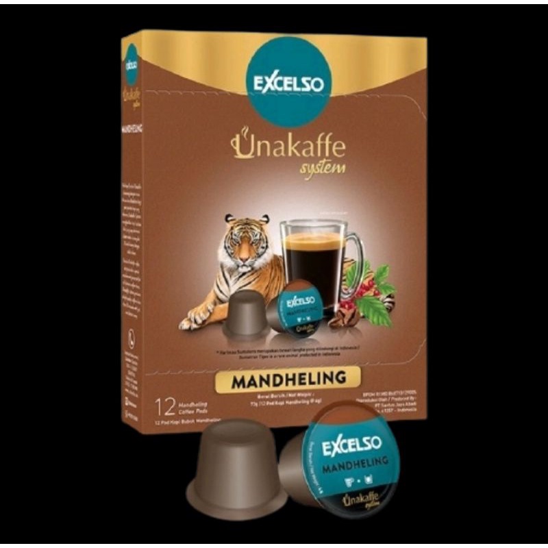 

Excelso kopi kapsul Unakaffe Mandheling box (12 pods @ 6gr)