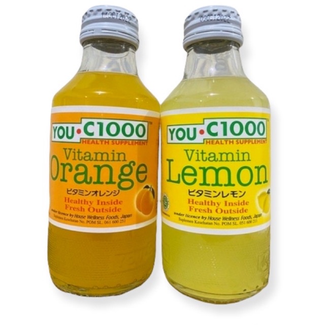 

You C1000 Orange/ Lemon 140ml Botol Kaca