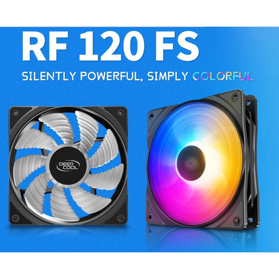 DeepCool RF120 FS 3 Color LED RGB Fan Case Deep Cool RF 120 Kipas pendingin komputer pc