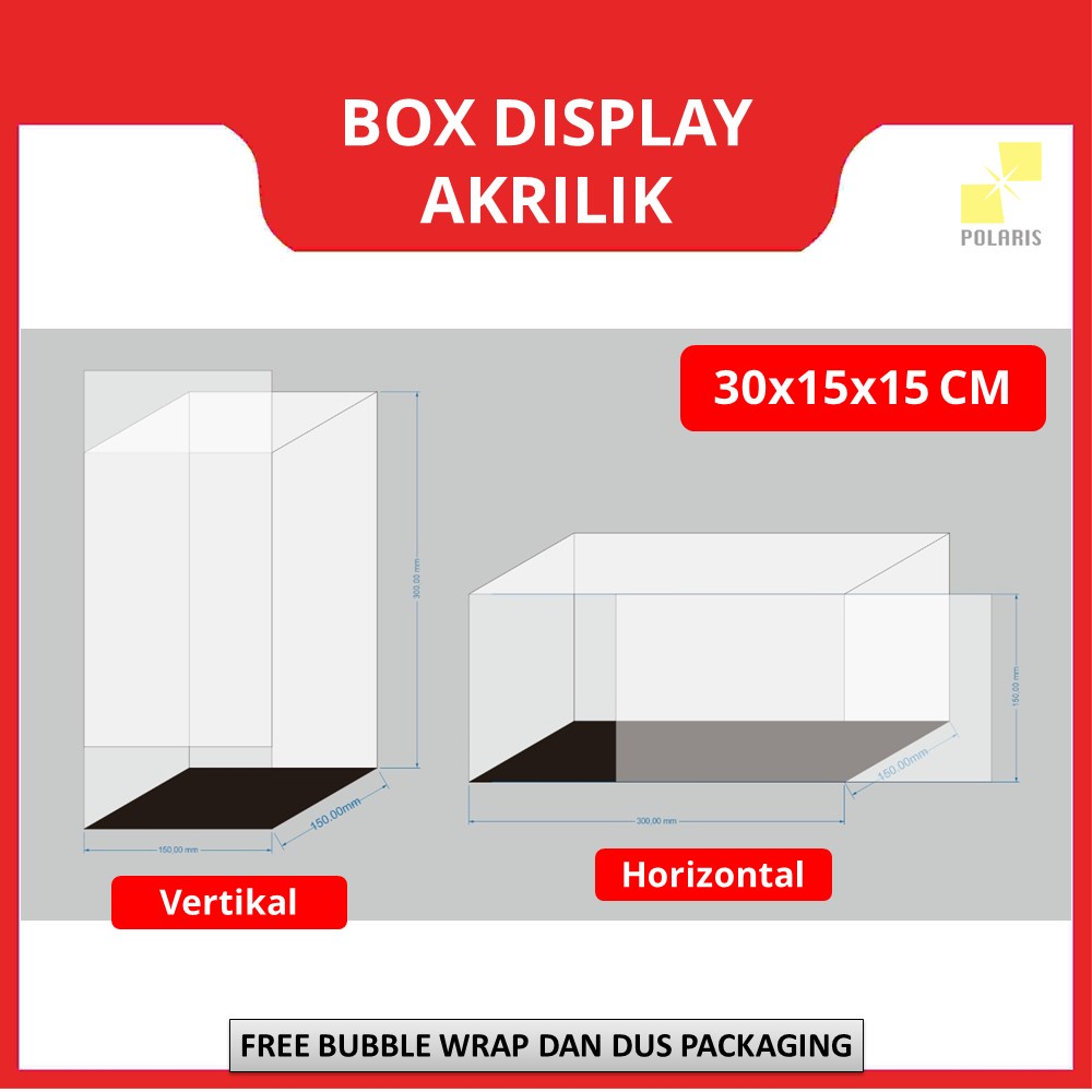 BOX DISPLAY ACTION FIGURE ACRYLIC - KOTAK MINIATUR AKRILIK STANDING - DIECAST PAJANGAN MINIFIGURE - KOTAK HOT WHEELS 30X15X15 CM