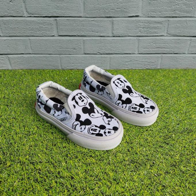 Nikmati Vans Slip On Mickey Mouse Anak-Anak - Crem Limited