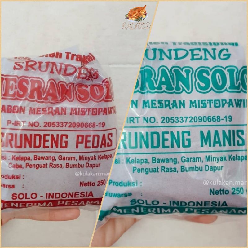 

Serundeng Mesran Solo Pedas/Manis Original Mesran Solo/Khas Solo Indonesia