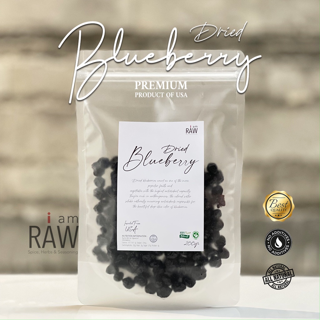 

IAM RAW BUAH BLUEBERRY KERING 200gr | DRIED BLUEBERRY PREMIUM 200gr