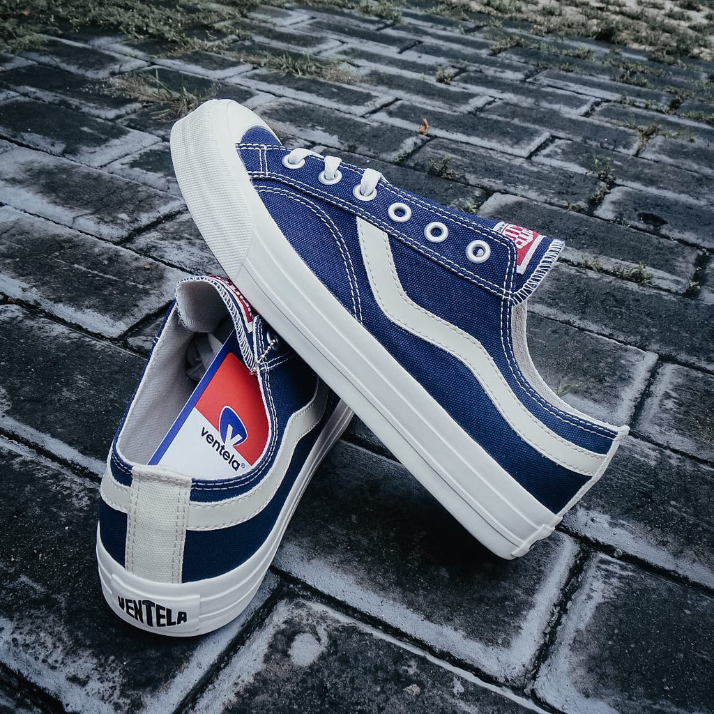 Sepatu Ventela Public Low Black Natural / Dark Yellow / Dark Green / Navy / Grey / Maroon / Oreo-4