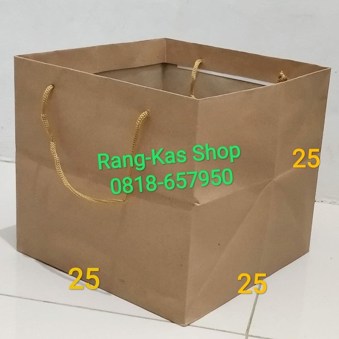 

READY COD Paperbag Polos Kue 25x25 samson doff TERLARIS