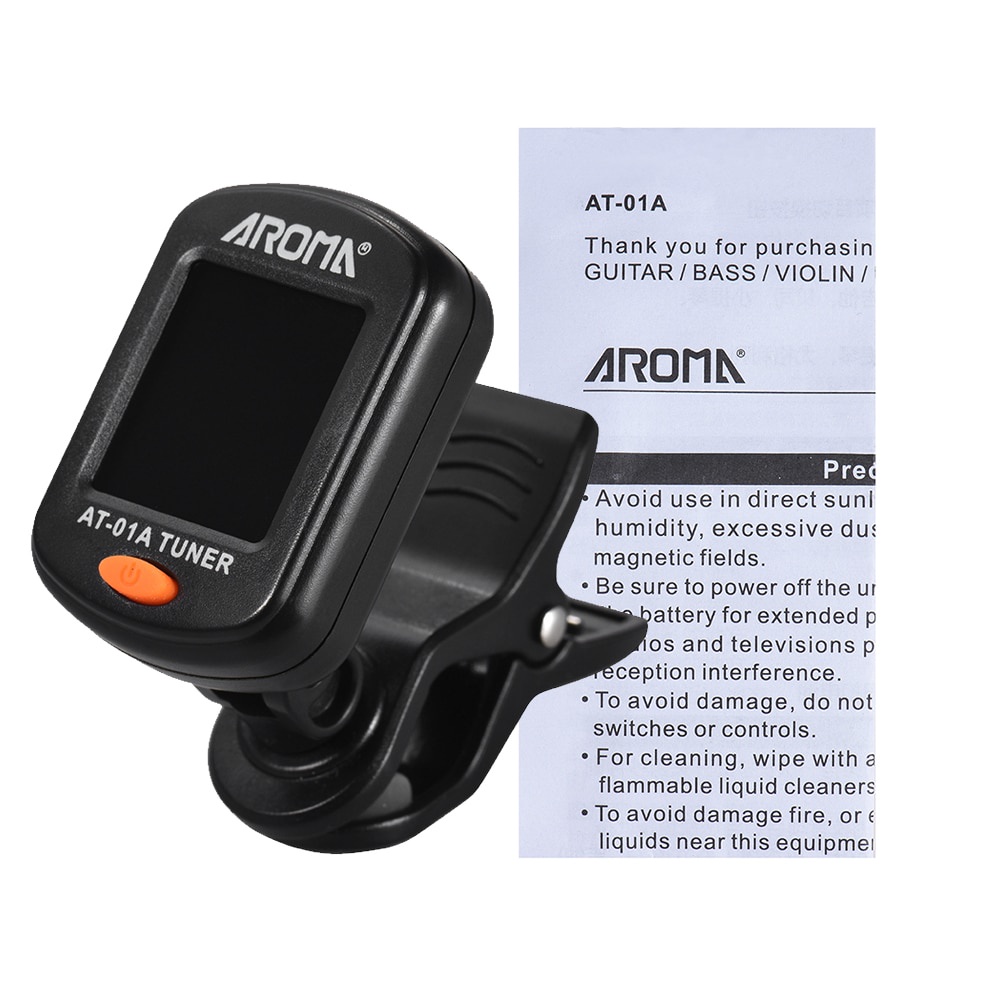 AROMA Tuner Gitar dengan Clip - AT-01A