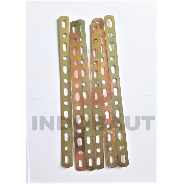 Plat Bolong / Plat Bracket / Braket Besi Putih Kuning 30 cm