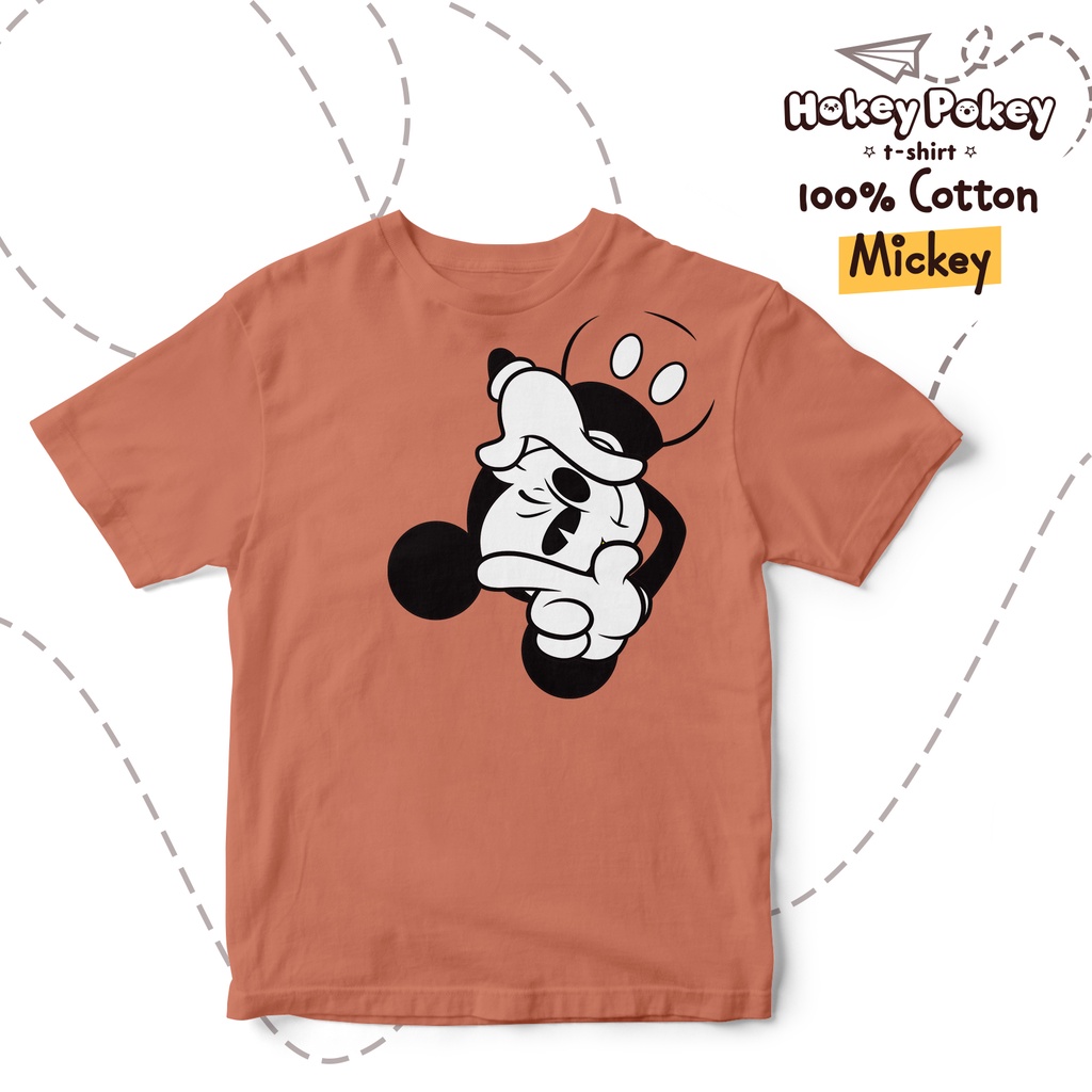 Baju Kaos T Shirt Anak Laki Laki Katun Combed Motif Mickey