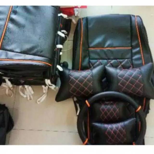 sarung jok mobil 1 set bantal cover setir avanza xenia rush inova dll