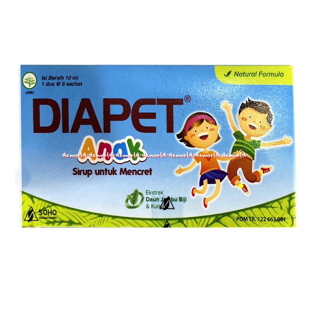 Diapet Anak 6sachet Sirup Obat Untuk Mencret Diare Anak Diapet Sachet Diappet Mules Sakit Perut