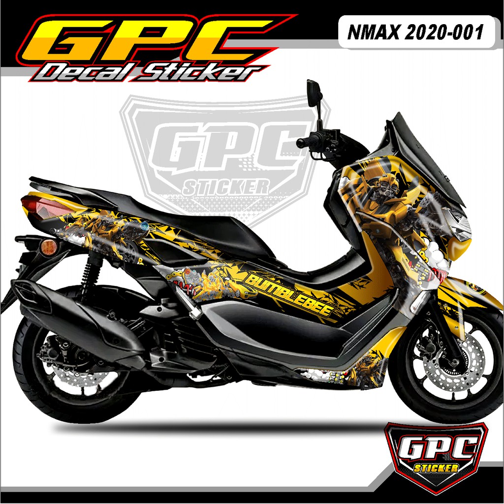 Decal Sticker Yamaha Nmax new 2020 Fullbody Custom Desain- bumblebee transformer GPC-001