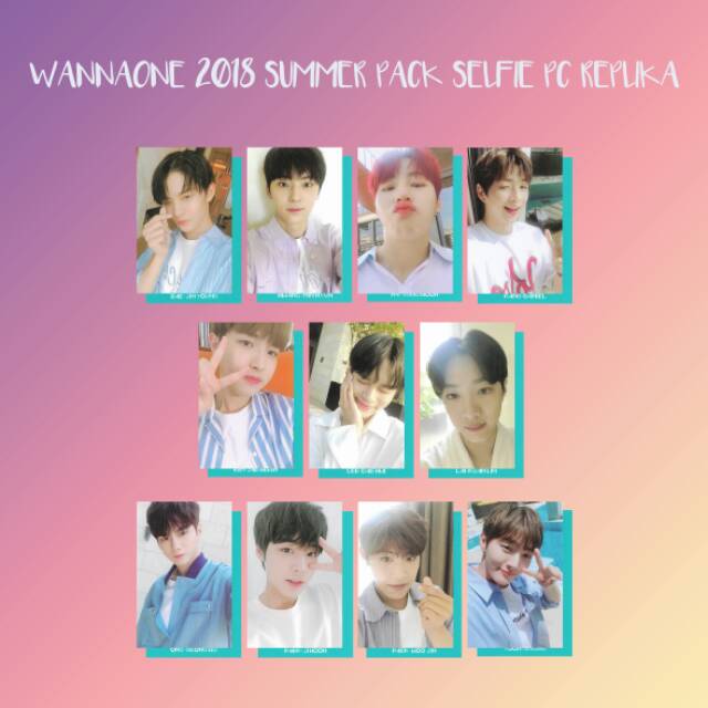 [READY / SET] WANNA ONE SUMMER PACKAGE SELFIE WONE PHOTOCARD FAN MADE UNOFFICIAL PACK YANGPASHOP WAN