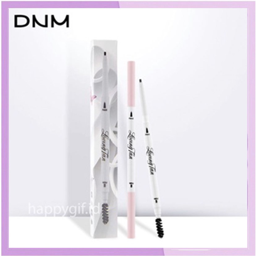 DNM Pensil Alis Original 1,5mm Eyebrow 2 in 1 Kepala Ganda 6 Warna Berfungsi Membingkai Alis Dengan Rapih  LA052