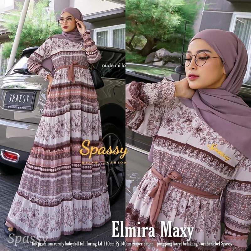 MAXY DRESS CERUTY WOLFIS MOTIF PRINTING - Gamis SALE MURAH YUNDY ALVIKA MEI SQUARE JASMINE AINUN #2