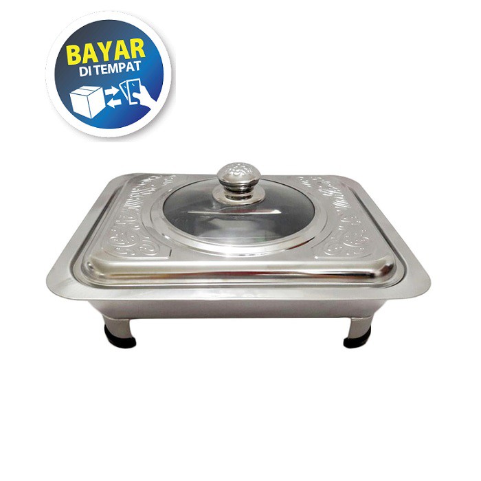 Tempat Makan Prasmanan / Piring Saji / Panci Fast Food Dish / Prasmanan Kotak Stainless Steel