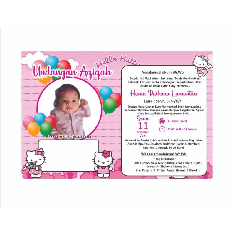 

UNDANGAN AQIQAH