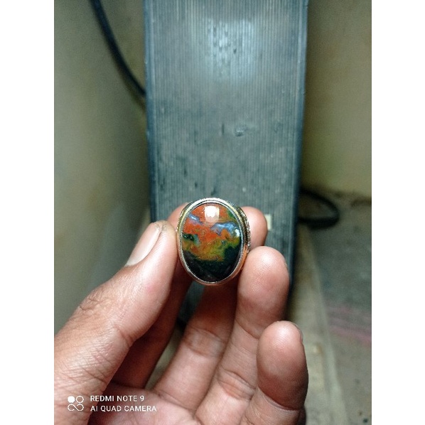 cincin batu akik pancawarna klawing super yes dan jreng lain phyrus bacan garut