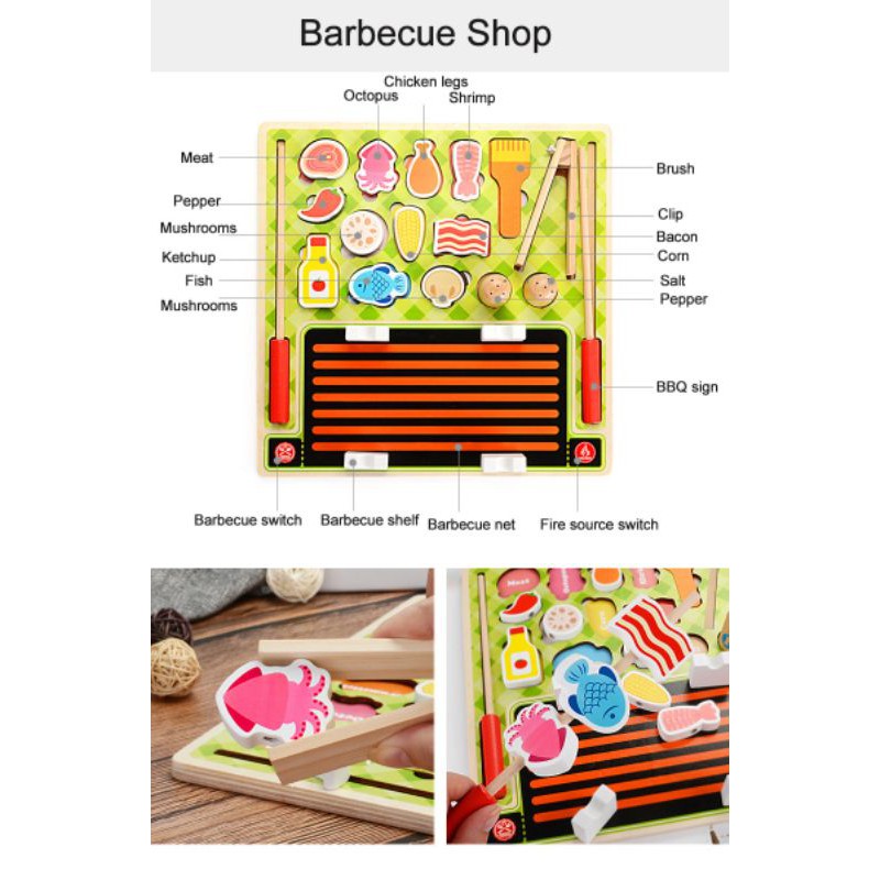 Wodden Kitchen Cut Mainan Masak Masakan Mainan Dapur Anak Mainan Kayu Wooden Toys 183-19