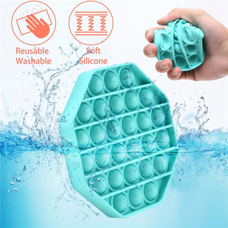 New fidget push Pop Its Round Toy Push bubble stress kids pop it murah popit mainan anak rainbow-2