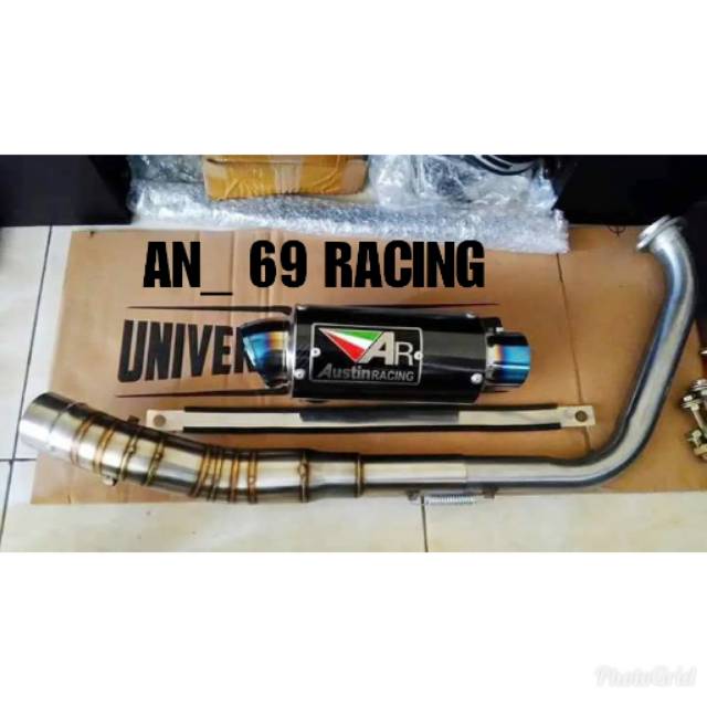 Knalpot Racing AR austin Racing Karbon Fullsitem Vixion Old