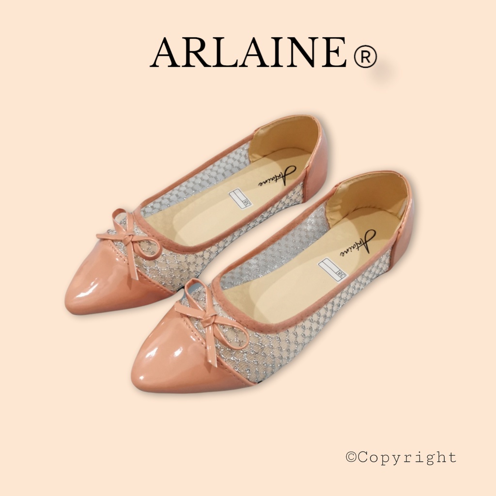 Arlaine Aneska sepatu flat shoes wanita / sepatu brukat / sepatu flat / flatshoes pita