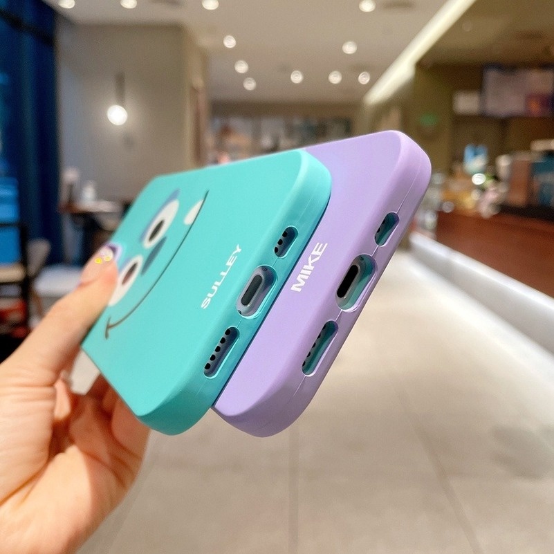 Soft Case Silikon TPU 3 in 1 Motif Kartun Monster Untuk iPhone 13 12 11 Pro Max X XR Xs Max 7 8 6s 6 Plus SE 2020