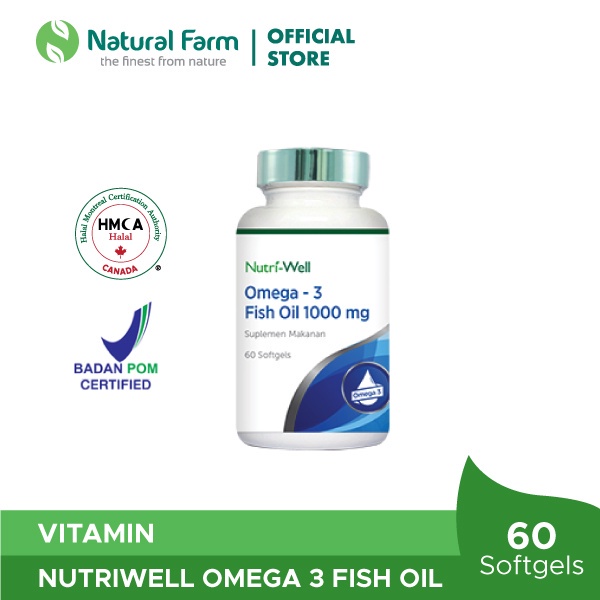 Nutriwell Omega 3 Fish Oil 1000mg - 60 Softgels