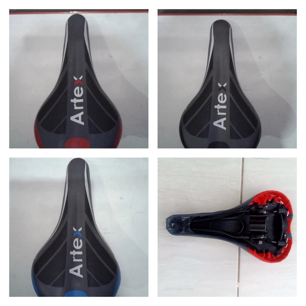 Sadel sepeda BMX FIXIE LIPAT merek artex murah Merah Biru Abu