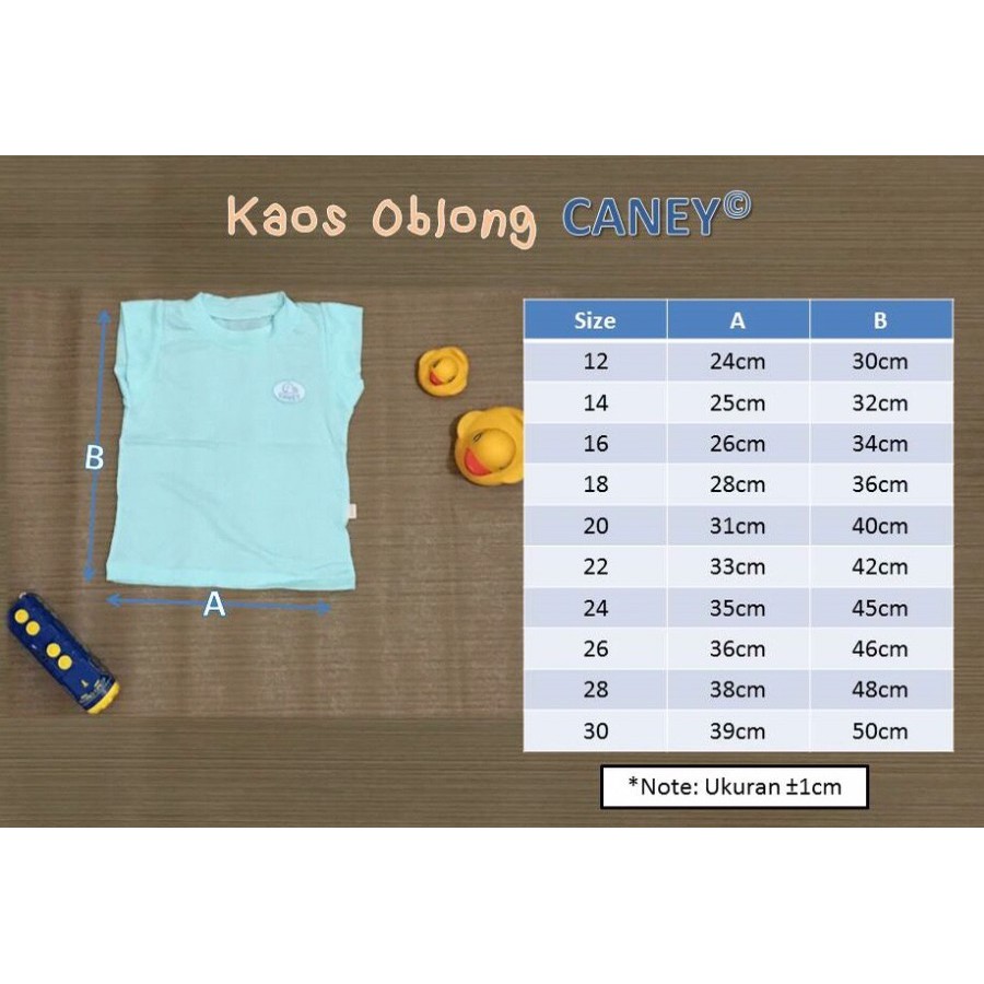 Caney Kaos Oblong Baby Lengan Pendek 3pcs Baju Bayi Polos Warna