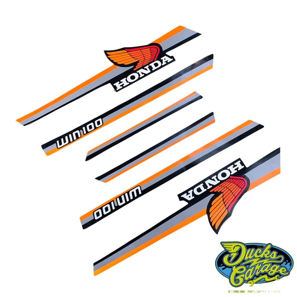 striping sticker stiker list body honda win 100 custom