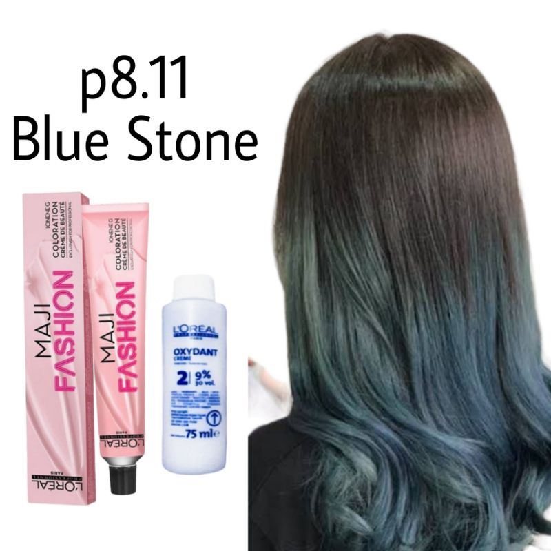 Cat rambut majifashion maji fashion p8.11 Blue stone , hair color pewarna rambut