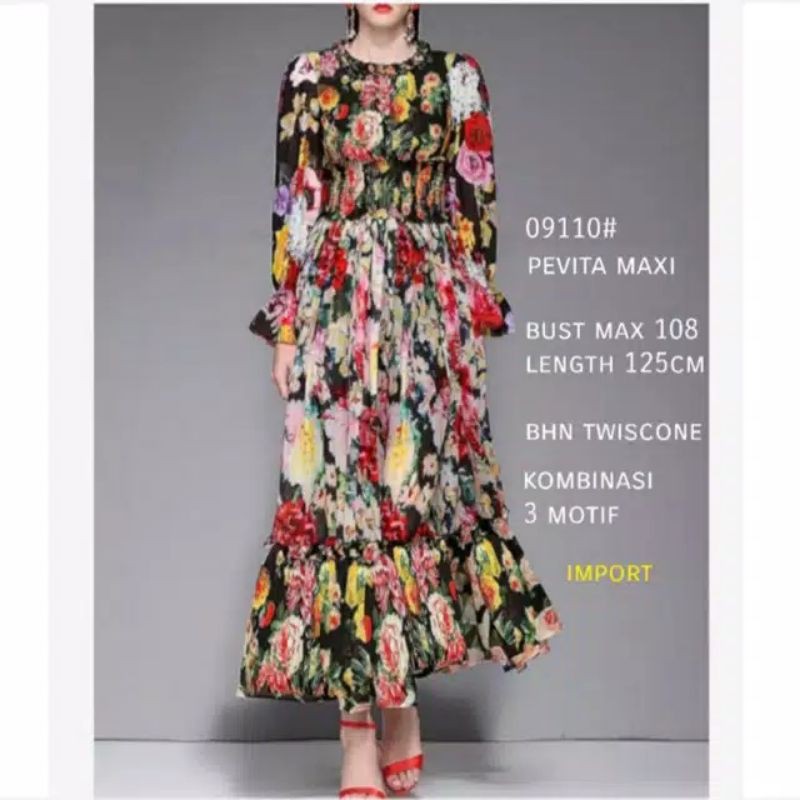 Dress Pevita Maxi Import