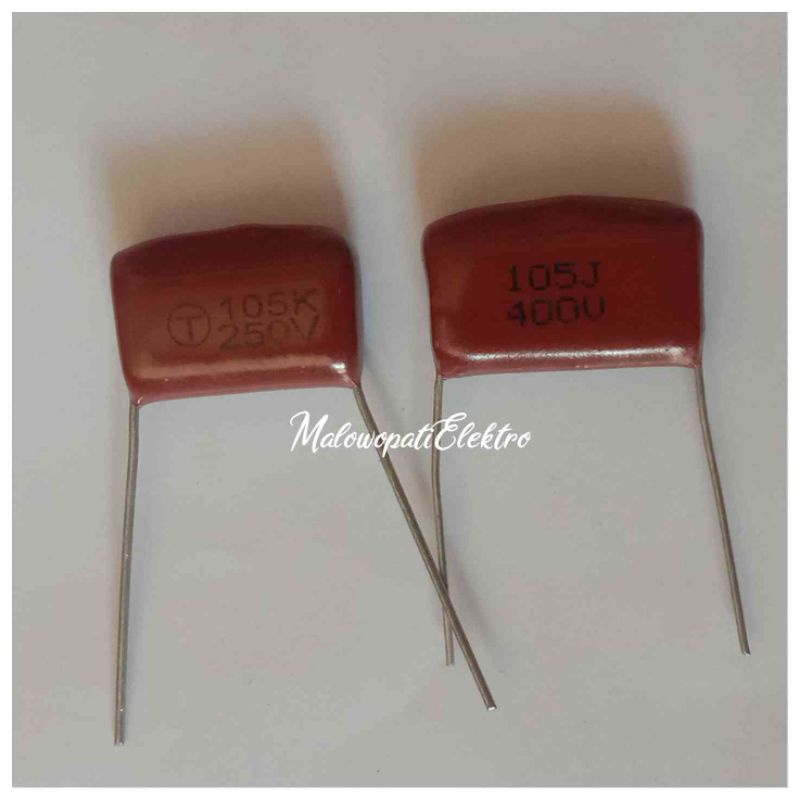 Kapasitor Milar 105K 250 Volt - 105J 400v capacitor 400 Volt