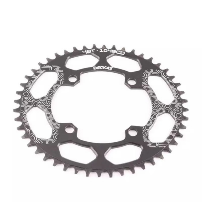 Chainring DECKAS OVAL 104 BCD 40, 42, 44, 46T Alloy