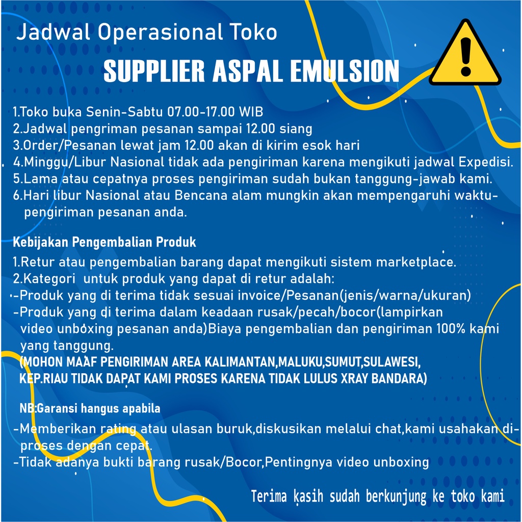 ASPAL CAIR EMULSION/ WATERPROOFING /TAHAN AIR 5KG