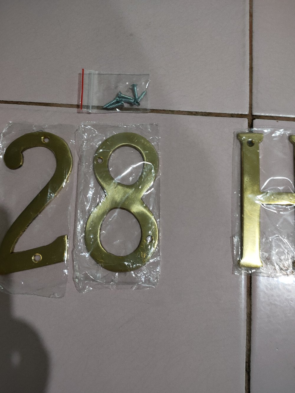 Huruf Angka Nomer Rumah Kuningan Tinggi 10 Cm Angka Nomor 8